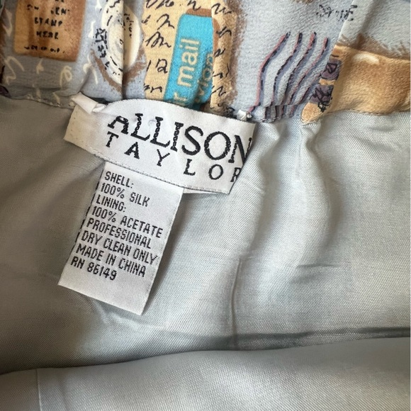 Vintage 90s vintage 100% Silk Mail Wrap Skirt - Picture 8 of 14